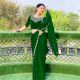 Emerald Green Crepe Georgette Bollywood Party Saree